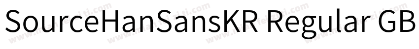 SourceHanSansKR Regular GBpc EUC H字体转换